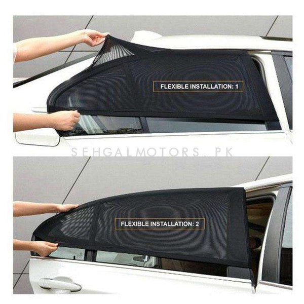 Car UV Protection Flexible Side Sunshade Curtains For Mehran | Alto | Coure - 4 Pcs - Sun Shade | Parda