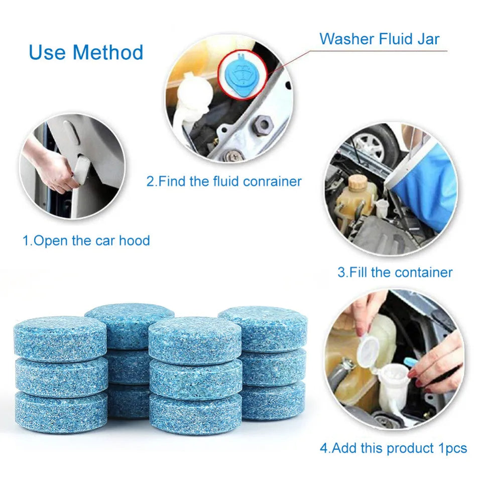 Car Glass Wash Cleaning Tablets 10PCS