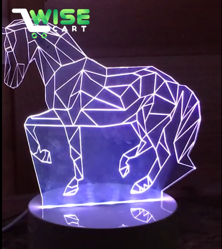 3D Acrylic Horse Lamp