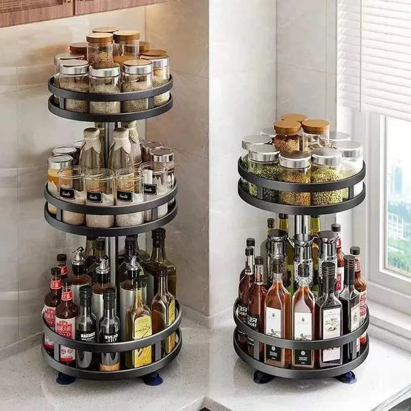360° Rotatable Metal Storage Organizer