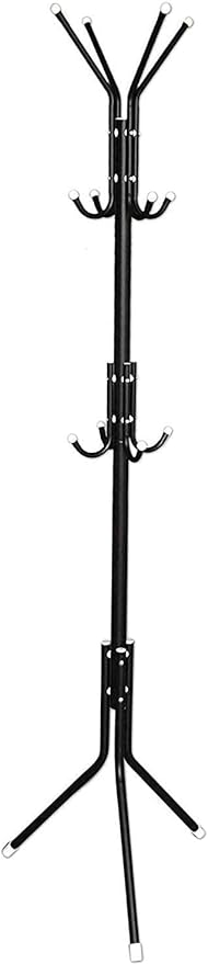 Thumbnail for 12 Hook Coat Racks Stand Black