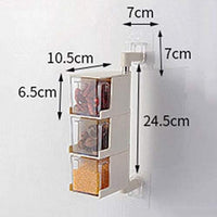 Thumbnail for 3 Layers Sticking Rotary Seasoning Kitchen Organizor