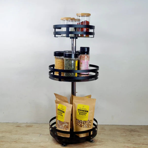 360° Rotatable Metal Storage Organizer