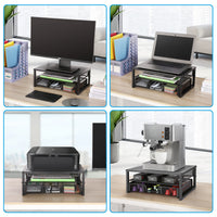 Thumbnail for Monitor Stand Riser with Storage Organizer – Metal Mesh Desk Shelf