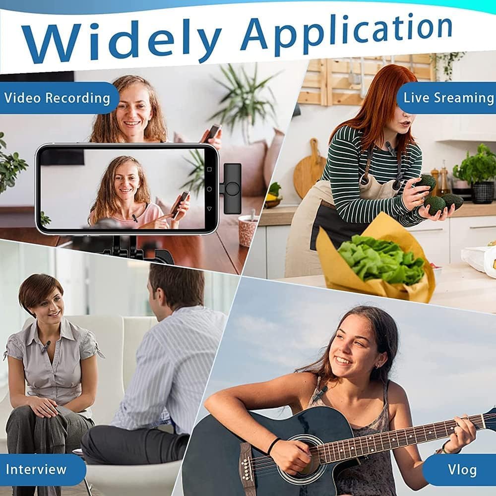 K11 2-In-1 Collar Wireless Microphone for iPhone & Android