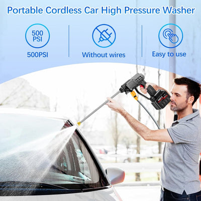 Cordless Rechargeable Electric Pressure Power Washer Gun