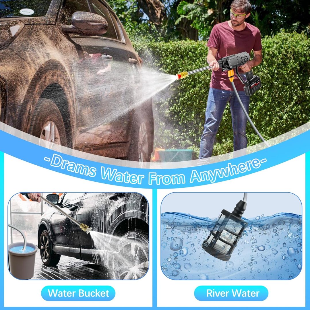 Cordless Rechargeable Electric Pressure Power Washer Gun