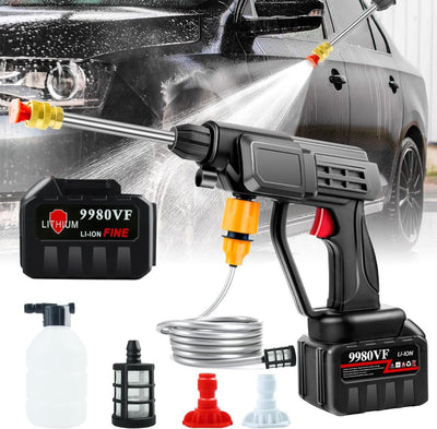 Cordless Rechargeable Electric Pressure Power Washer Gun