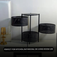 Thumbnail for 3 Layer Premium Round Metal Trolley