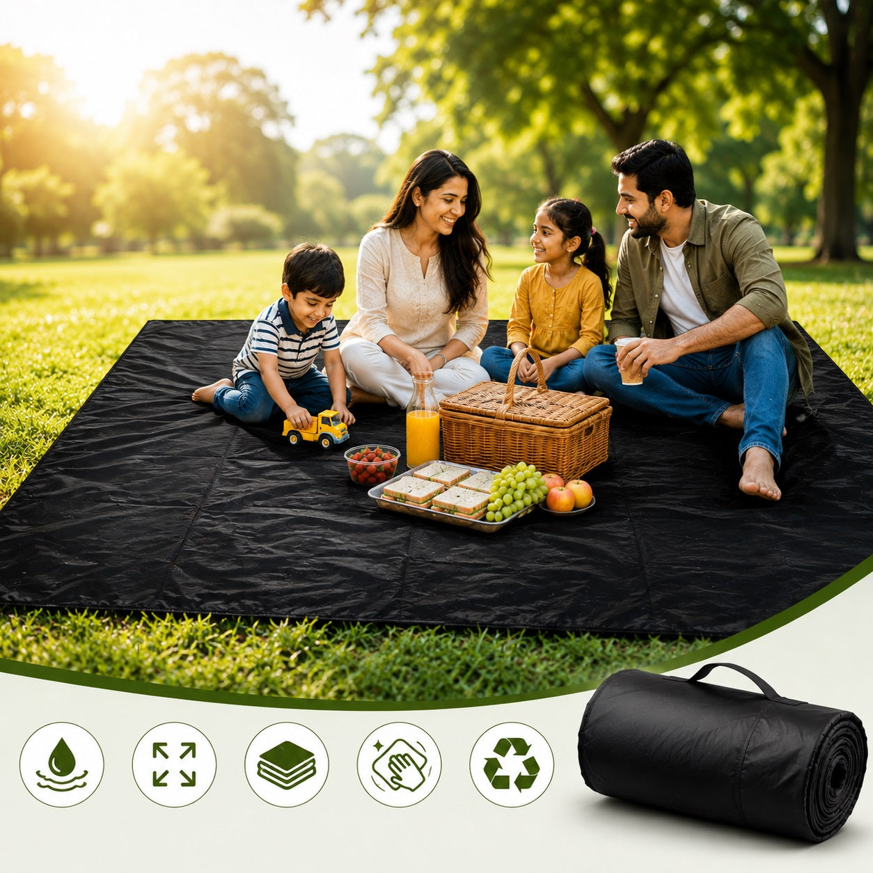 Waterproof Picnic Mat – Foldable Outdoor Camping Mat