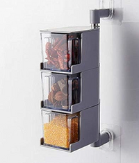 Thumbnail for 3 Layers Sticking Rotary Seasoning Kitchen Organizor