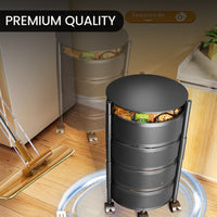 Thumbnail for 5 Layer Premium Round Metal Trolley