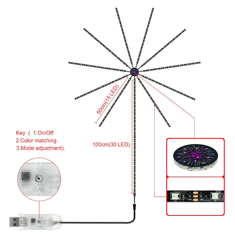 Smart Firework LED Lights