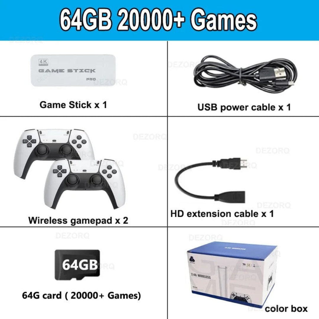 M15 Video Game Stick 4K 64GB 20000+ Retro & Modern Games